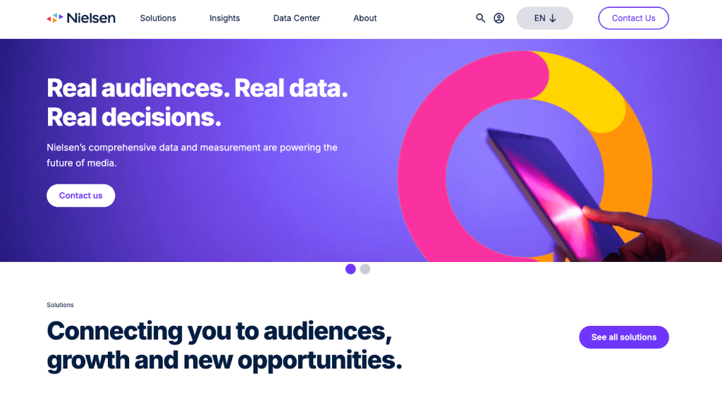 Nielsen Panel homepage screenshot